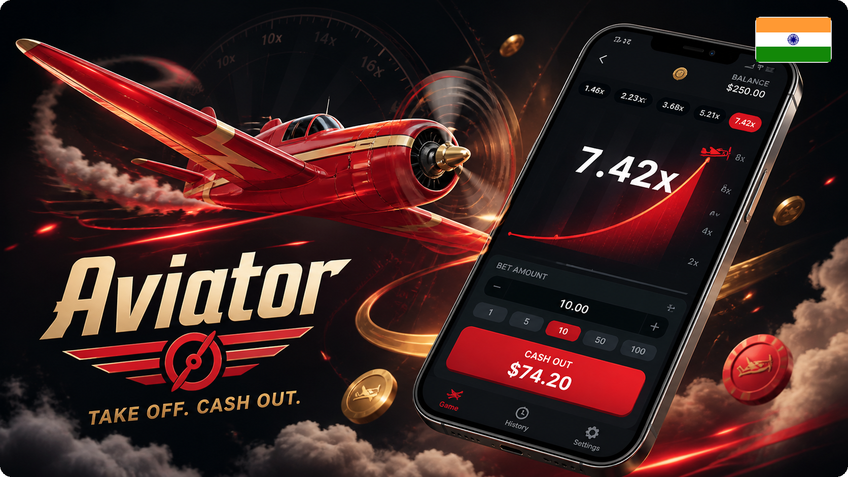 Aviator Cash Out Mobile Poster India Aviator cash out mobile poster for India players